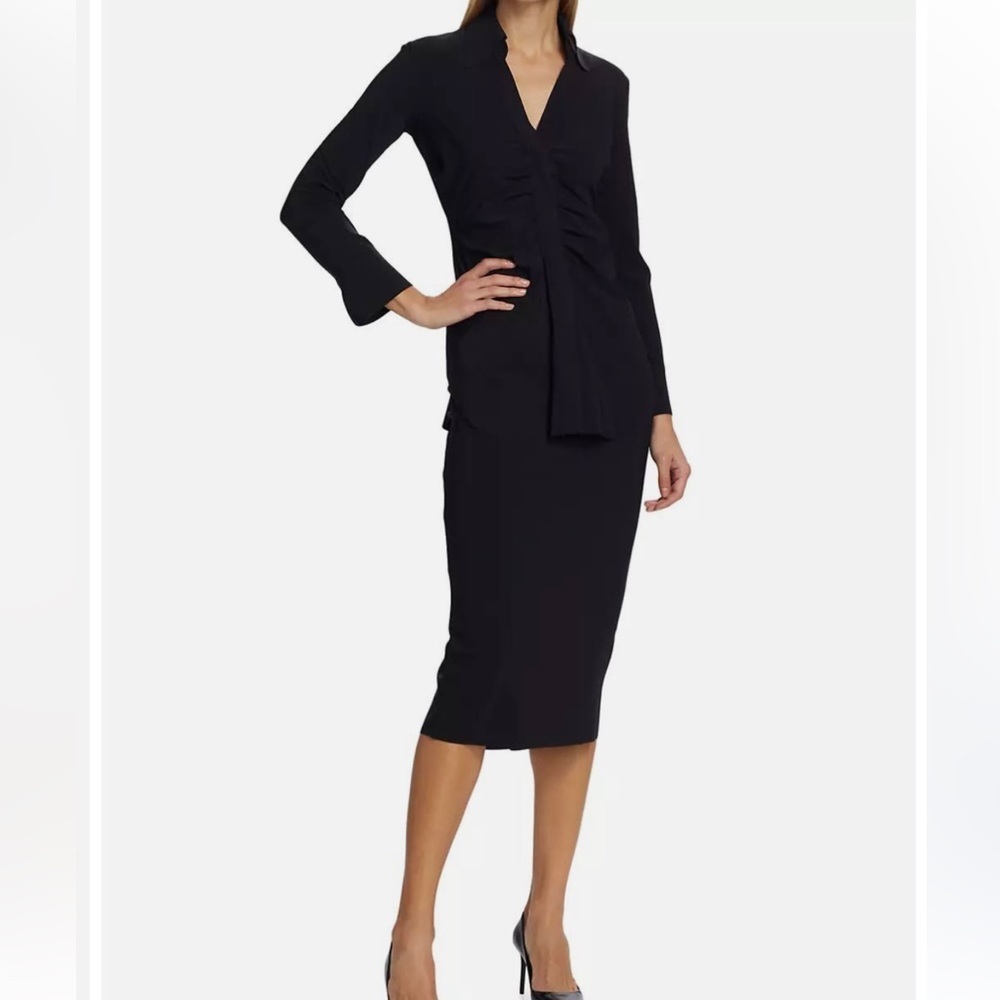 rag & bone Black Midi Pencil Skirt